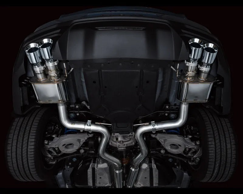 AWE SwitchPath Exhaust for S650 Ford Mustang GT Fastback - Quad Chrome Silver Tips (3025-42650)