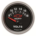 Autometer 2-1/16" 8-18V Voltmeter Gauge CHEVY Red BOWTIE | Universal (3692-00406)