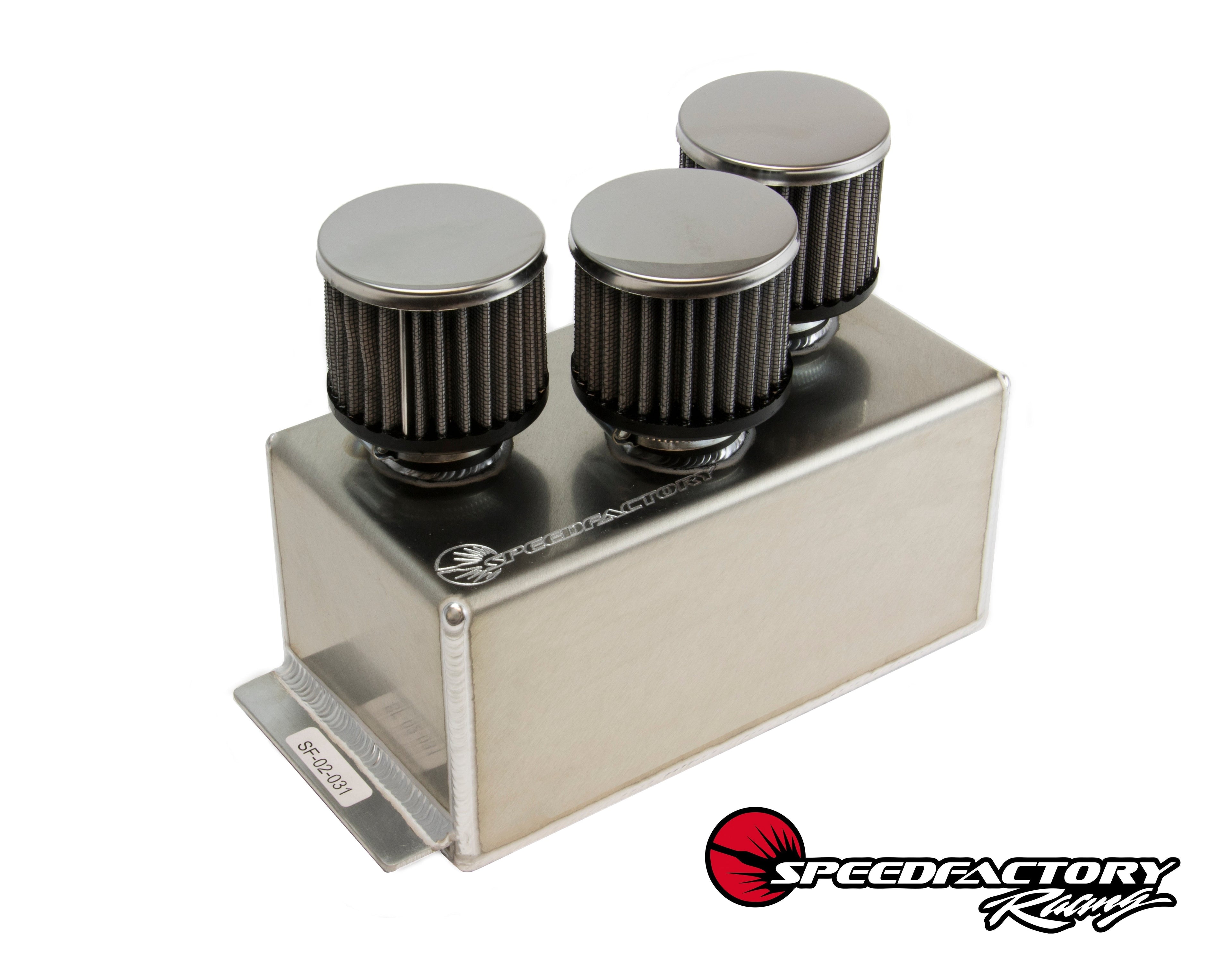 SpeedFactory Racing 3 Filter Oil Catch Can | 1994-2001 Acura Integra, and 1992-2000 Honda Civic (SF-02-031)