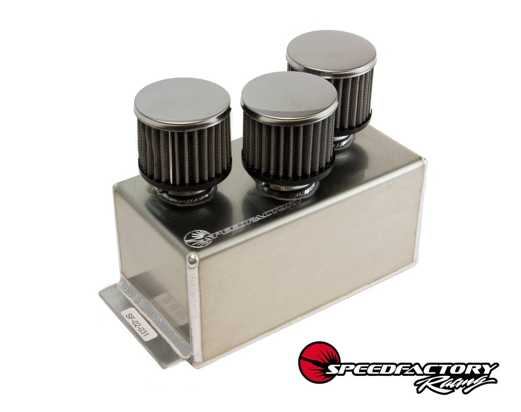 SpeedFactory Racing 3 Filter Oil Catch Can | 1994-2001 Acura Integra, and 1992-2000 Honda Civic (SF-02-031)