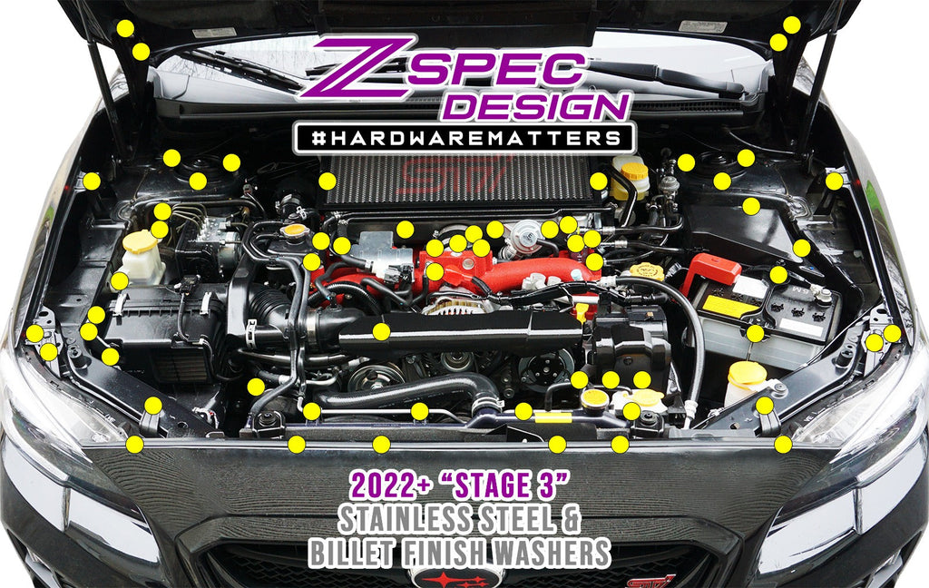 ZSPEC "Stage 3" Dress Up Bolts® Stainless/Billet Fastener Kit | 2015-2021 Subaru WRX/STI (00843612102164)