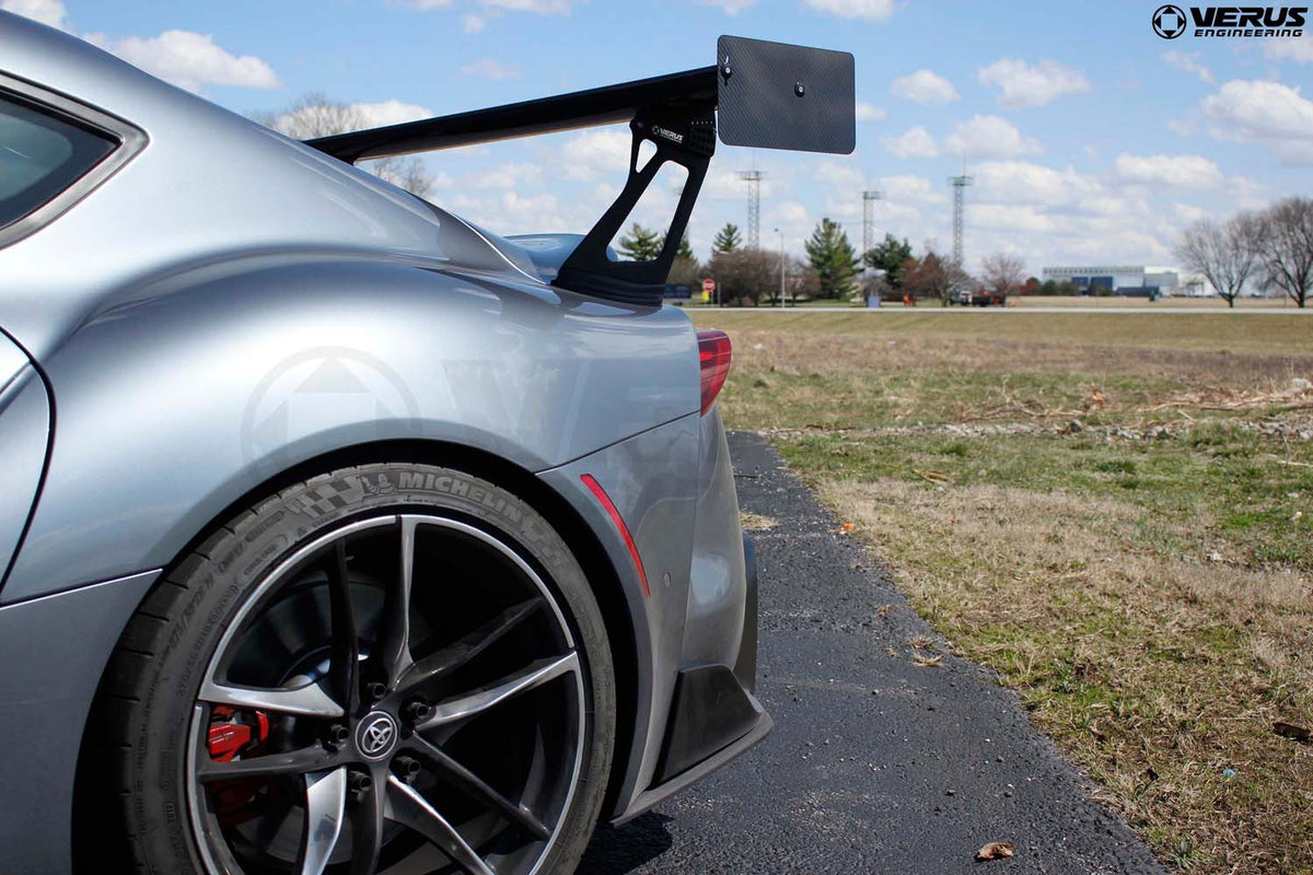 Verus Engineering Carbon Polyweave Rear Spat Kit | 2020-2026 Toyota Supra (A0268A)