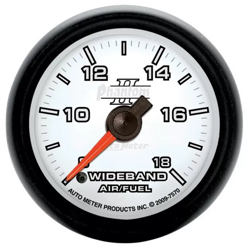 Autometer 2-1/16" ANALOG 8:1-18:1 AFR Air/Fuel Ratio-Wideband Gauge Phantom II | Universal (7570)