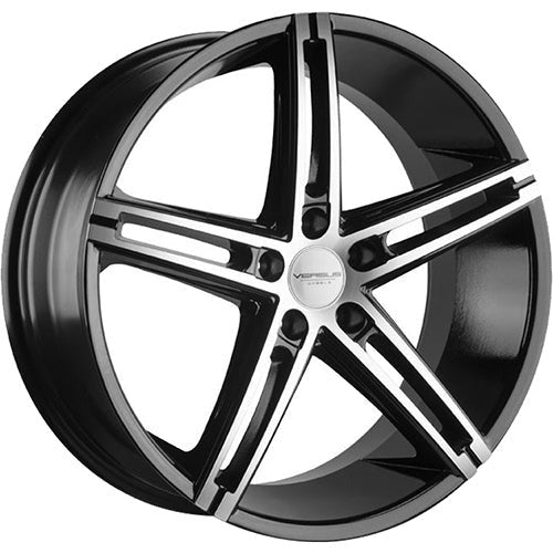 Versus Racing VS453 Gloss Black w/Machined Spoke Faces 20x8.5 | 5x120 (VS45320855120+35BRF)