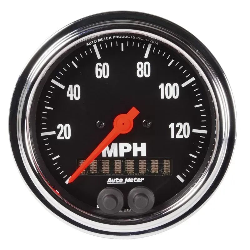 Autometer 3-3/8" 0-140 MPH Speedometer Gauge Traditional Chrome | Universal (2480)