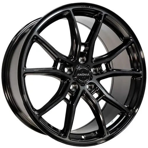 Anovia AN-10 Black w/ Dark Tint Machined Spoke Faces 19x9.5 +35 | 5x114.3 (ANO0101995511435GB)