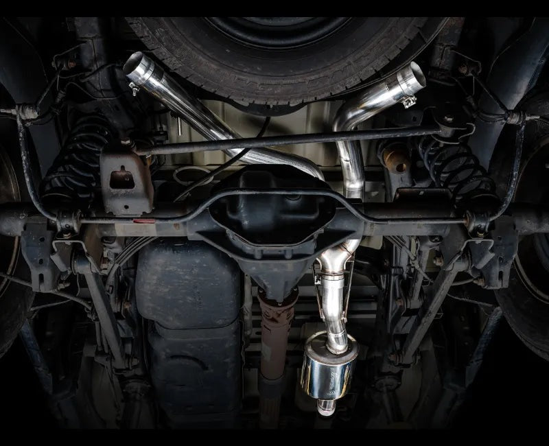 AWE 0FG Dual Rear Exit Catback Exhaust for 4th Gen RAM 1500 5.7L (without bumper cutouts) - Chrome Silver Tips (3015-32101)