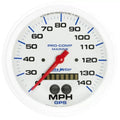Autometer 5" 0-140 MPH Speedometer Gauge Marine White | Universal (200647)