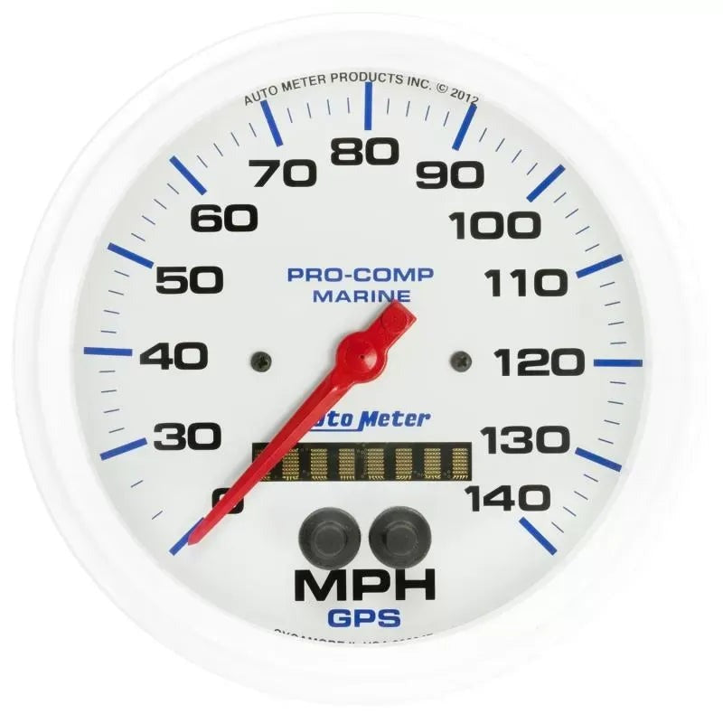 Autometer 5" 0-140 MPH Speedometer Gauge Marine White | Universal (200647)