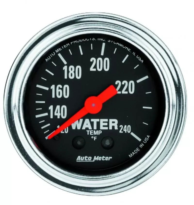 Autometer 2-1/16" 120-240 °F Water Temperature Gauge Traditional Chrome | Universal (2433)