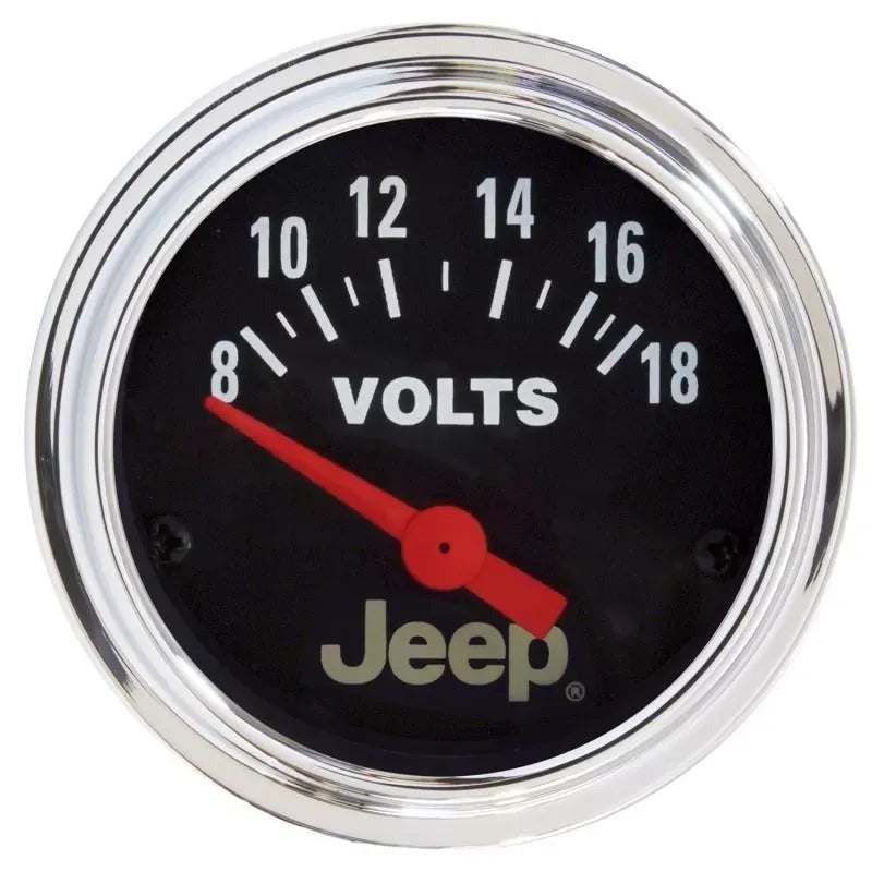 Autometer 2-1/16" 8-18V Voltmeter Gauge Jeep | Universal (880242)