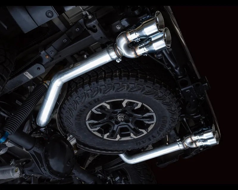 AWE 0FG Catback Exhaust for Silverado ZR2/Sierra AT4X - Quad Chrome Silver Tips (3015-42284)