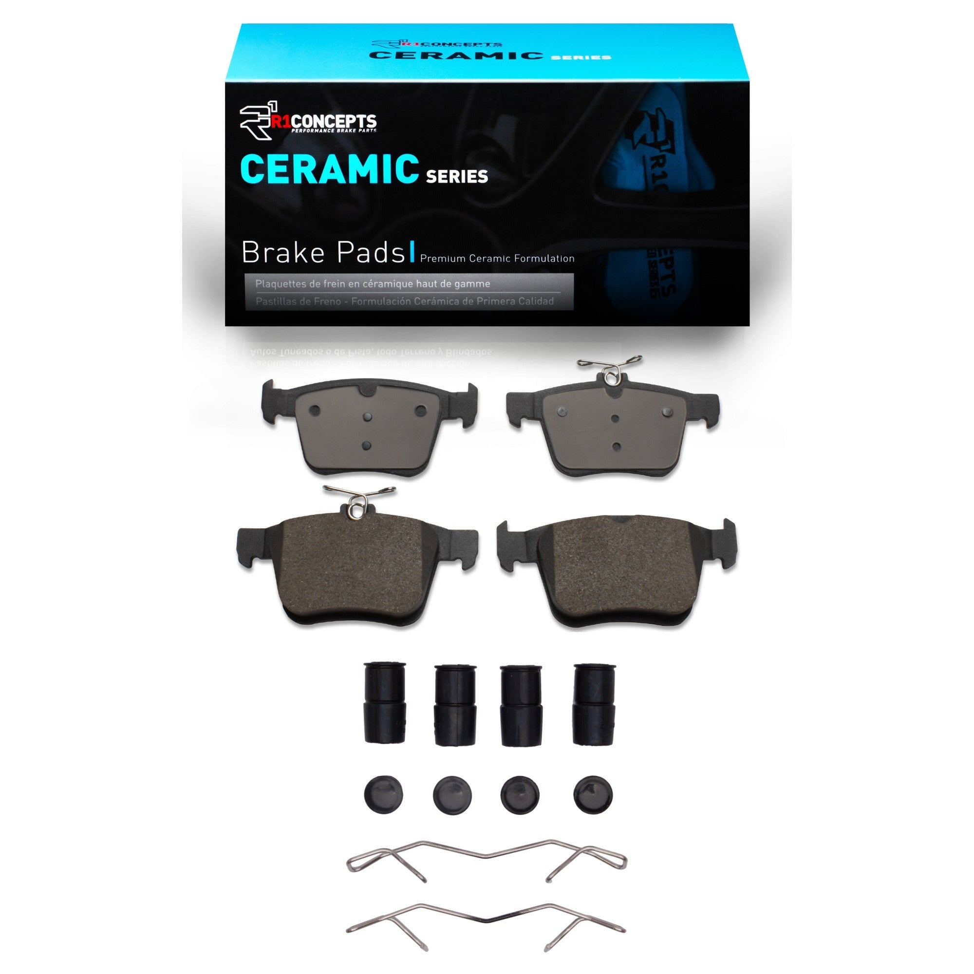 R1 Concepts Rear Ceramic Brake Pads | 2015-2019 VW Golf R (2310-1761-01)
