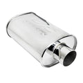 DC Sports Universal Oval Muffler - 2.5" Inlet/3.0" Outlet (DCMU-2503-ST)
