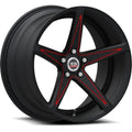 Spec-1 Wheels SPM-78 Gloss Black w/ Red Spoke Accents 20x10.5 | 5x120 (SPM78Y201051838GBMR)