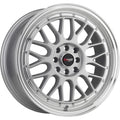 Drag Wheels DR44 Silver w/ Machined Lip 17x7.5 | 5x100/5x114.3 (DR441775054573S)