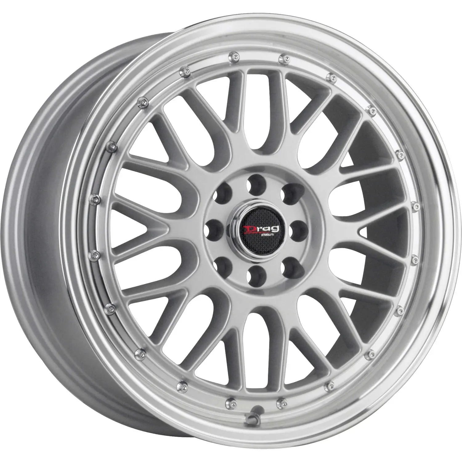 Drag Wheels DR44 Silver w/ Machined Lip 17x7.5 | 5x100/5x114.3 (DR441775054573S)