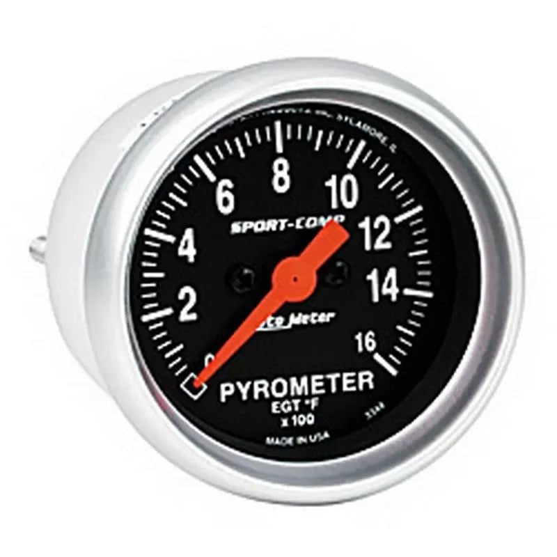 Autometer 2-1/16" 0-1600 °F Pyrometer EGT Gauge SPORT-COMP | Universal (3344)