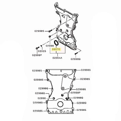 OEM Mitsubishi Front Cover Oil Seal | 2008-2015 Mitsubishi Evo X (1052B433)