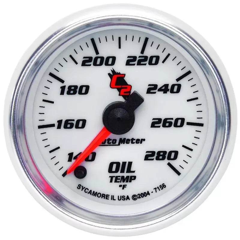Autometer 2-1/16" 140-280 °F Oil Temperature Gauge C2 | Universal (7156)