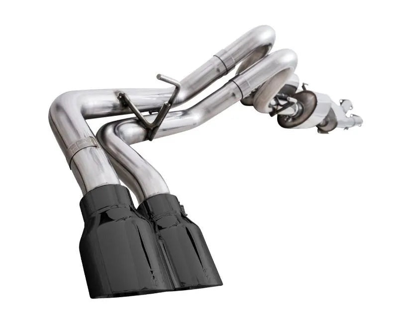 AWE 0FG Exhaust with BashGuard for 3rd Gen Tacoma - Dual Diamond Black Tips (3015-33826)