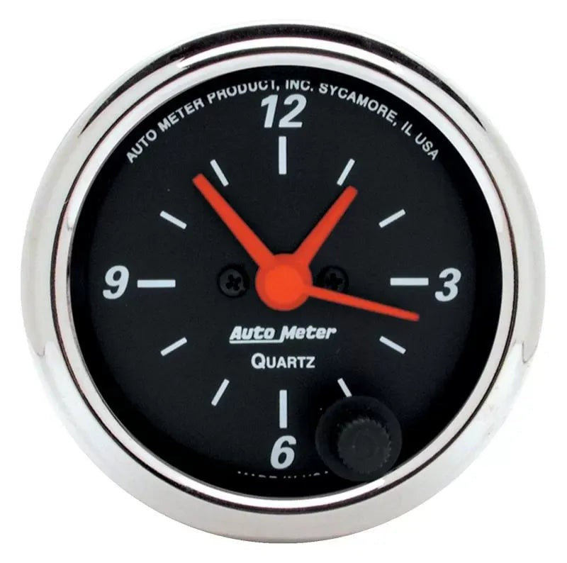 Autometer 2-1/16" 12-Hour Clock Gauge Designer Black | Universal (1484)