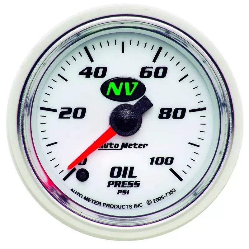 Autometer 2-1/16" 0-100 PSI Oil Pressure Gauge NV | Universal (7353)