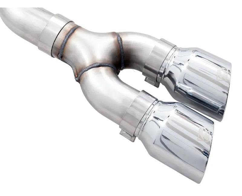 AWE 0FG Dual Side Exit Exhaust for '21+ Ford F-150 - 4.5" Chrome Silver Tips (3015-22067)