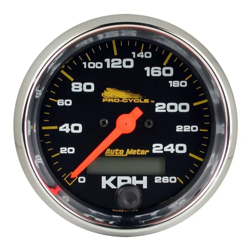 Autometer 3-3/4" 0-160 MPH PRO-CYCLE Speedometer Gauge Black | Universal (19354)