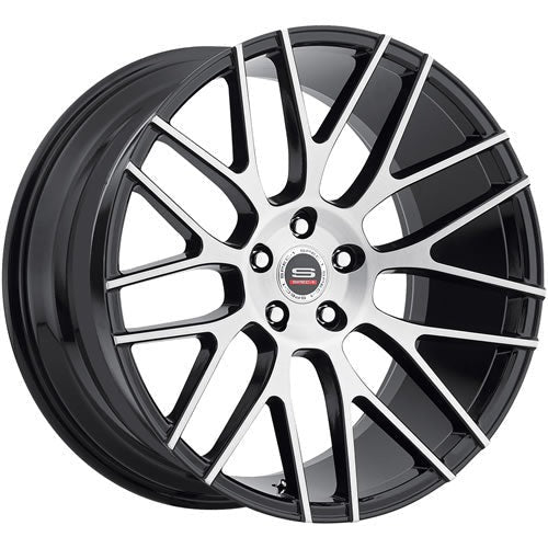 Spec-1 Wheels SPL-201 Gloss Black w/ Machined Spoke Faces 22x9 | 5x112 (SPL20122901532GBB)
