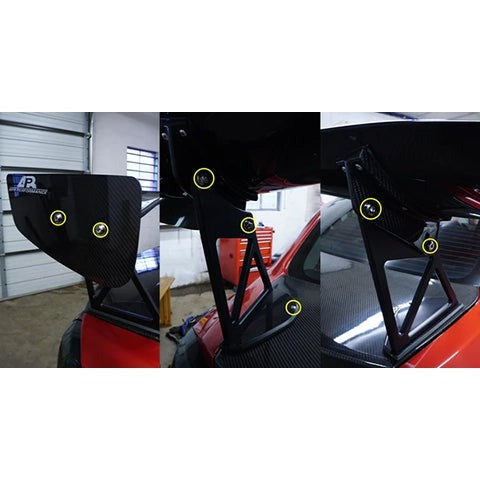 Dress Up Bolts Titanium Hardware Wing Kit - APR GTC-300 | 2008-2015 Mitsubishi Evo X (MIT-021-Ti)
