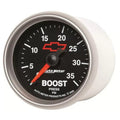Autometer 2-1/16" 0-35 PSI CHEVY RED BOWTIE Boost Gauge Black | Universal (3604-00406)