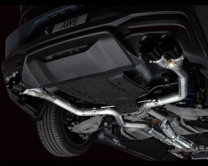 AWE Track Edition Exhaust for S650 Ford Mustang GT Fastback - Quad Diamond Black Tips (3020-43650)