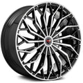 Revolution Racing RR27 Gloss Black w/ Machined Spoke Faces 20x8 | 5x110/5x114.3 (RR27-208511014+40BM)