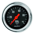 Autometer 2-1/16" 0-100 PSI Oil Pressure Gauge Traditional Chrome | Universal (2421)