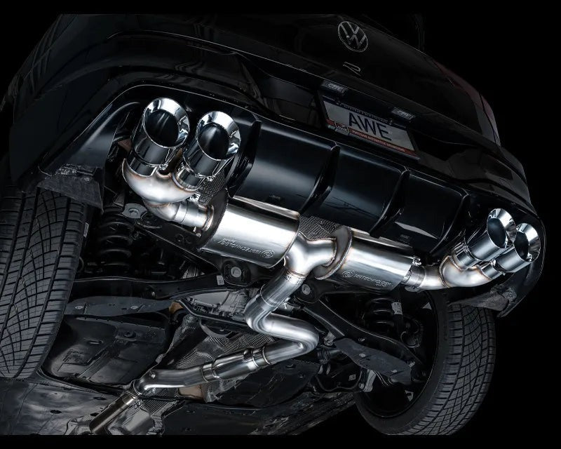 AWE Touring Edition Exhaust for Volkswagen MK8 Golf R - Chrome Silver Tips (3015-42658)