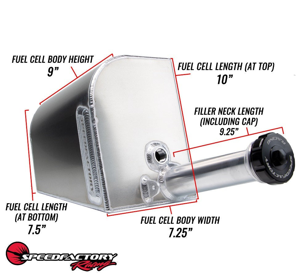 SpeedFactory Racing Front Mount Drag Race Fuel Cell | 1994-2001 Acura Integra, and 1996-2000 Honda Civic (SF-02-090)