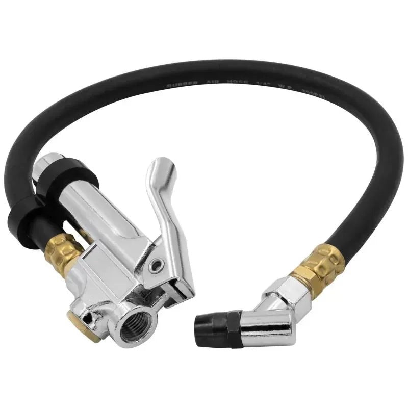 Autometer TIRE PRESS INCL. 18 IN. HOSE W/ 45o BULLET FOOT AIR CHUCK Tire Press Inflator Assembly | Universal (2170)