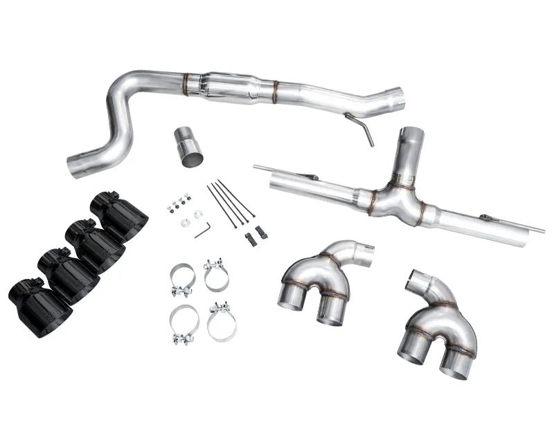 AWE Track Edition Exhaust for Volkswagen MK8 Golf R - Diamond Black Tips (3020-43658)