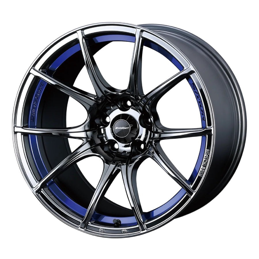 WedsSport SA-10R Black Chrome with a Blue Undercut (Blue Light Chrome II) 18x7.5 | 5x114.3 (72625)