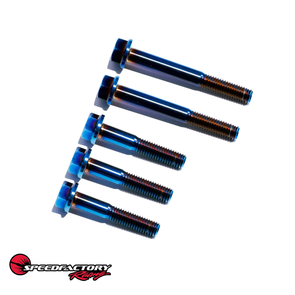 SpeedFactory Racing B-Series AWD Titanium Shift Arm Housing 5pc Bolt Kit | 1990-2001 Acura Integra, 1999-2000 Honda Civic Si, and 1997-2000 Honda Civic Type-R with AWD Swap (SF-02-057-A)