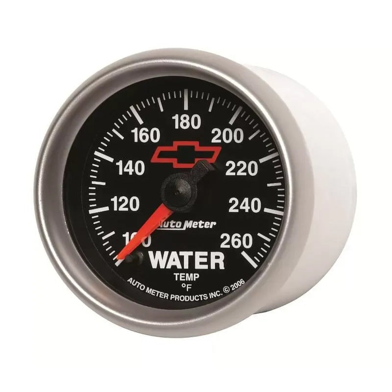 Autometer 2-1/16" 100-260 °F Water Temperature Gauge CHEVY Red BOWTIE | Universal (3655-00406)