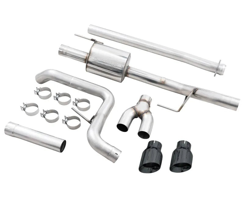 AWE 0FG Dual Side Exit Exhaust for '21+ Ford F-150 - 4.5" Diamond Black Tips (3015-23059)