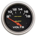 Autometer 2-5/8" 8-18V Voltmeter Gauge PRO-COMP | Universal (5492)