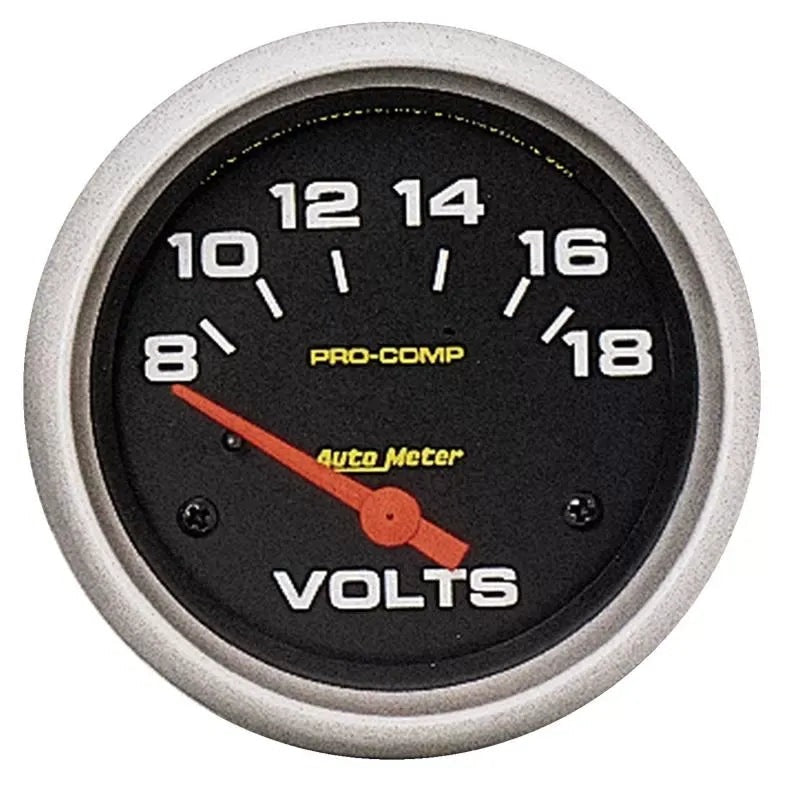 Autometer 2-5/8" 8-18V Voltmeter Gauge PRO-COMP | Universal (5492)