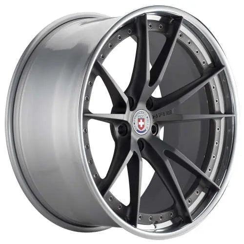 HRE Performance Wheels S104 Satin Charcoal Center w/ Polished Clear Outer & Gloss Silver Inner 20x9 | 5x115 (S104-20951152003C)