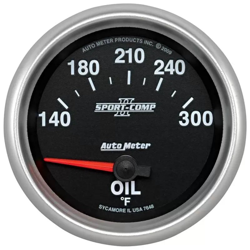 Autometer 2-5/8" 140-300 °F Oil Temperature Gauge SPORT-COMP II | Universal (7648)