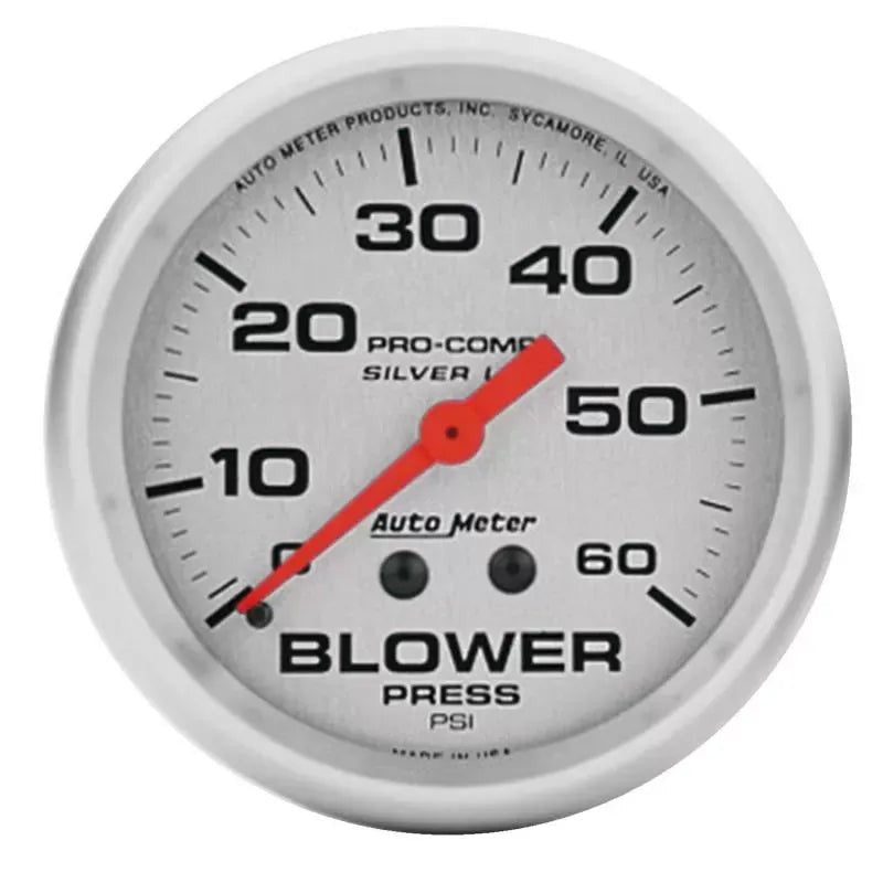 Autometer 2-5/8" 0-60 PSI Blower Pressure Gauge Liquid Filled | Universal (4602)