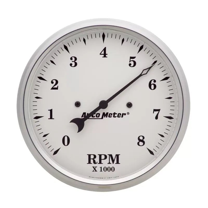 Autometer 5" 0-8000 RPM Tachometer Gauge Old Tyme White | Universal (1699)