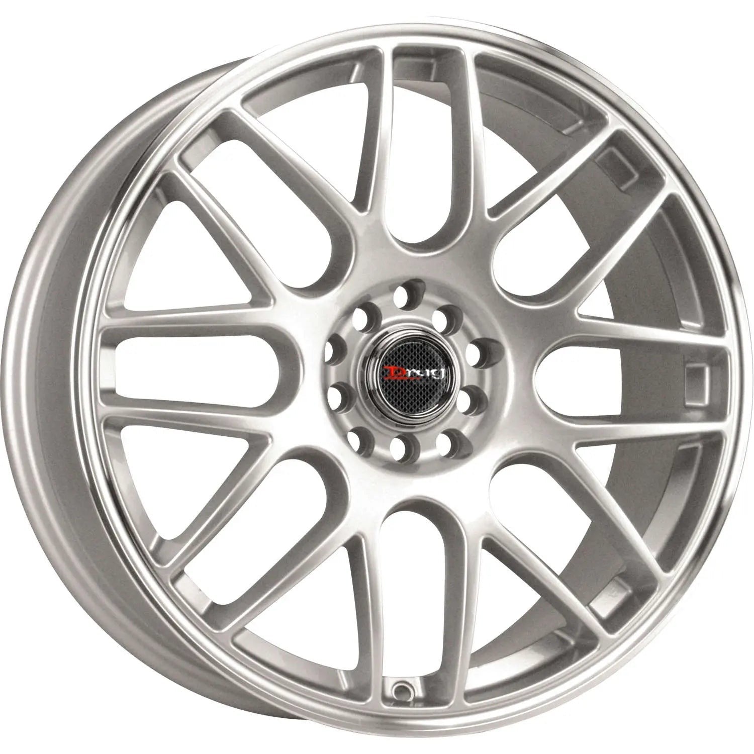 Drag Wheels DR34 Silver w/ Machined Lip 18x8 | 5x108/5x115 (DR34188304073S)